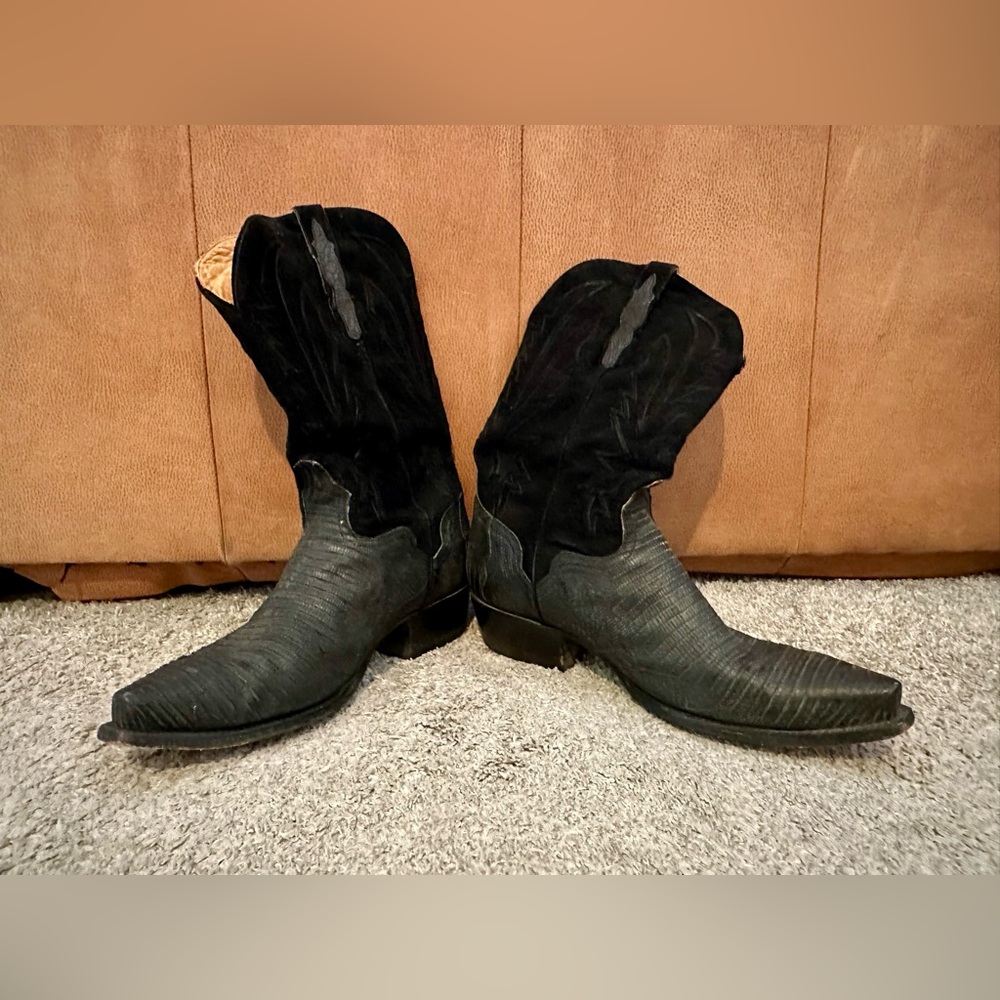 El Dorado Black Lizard Cowboy Boots!!! Worn a handful of times!!! US13